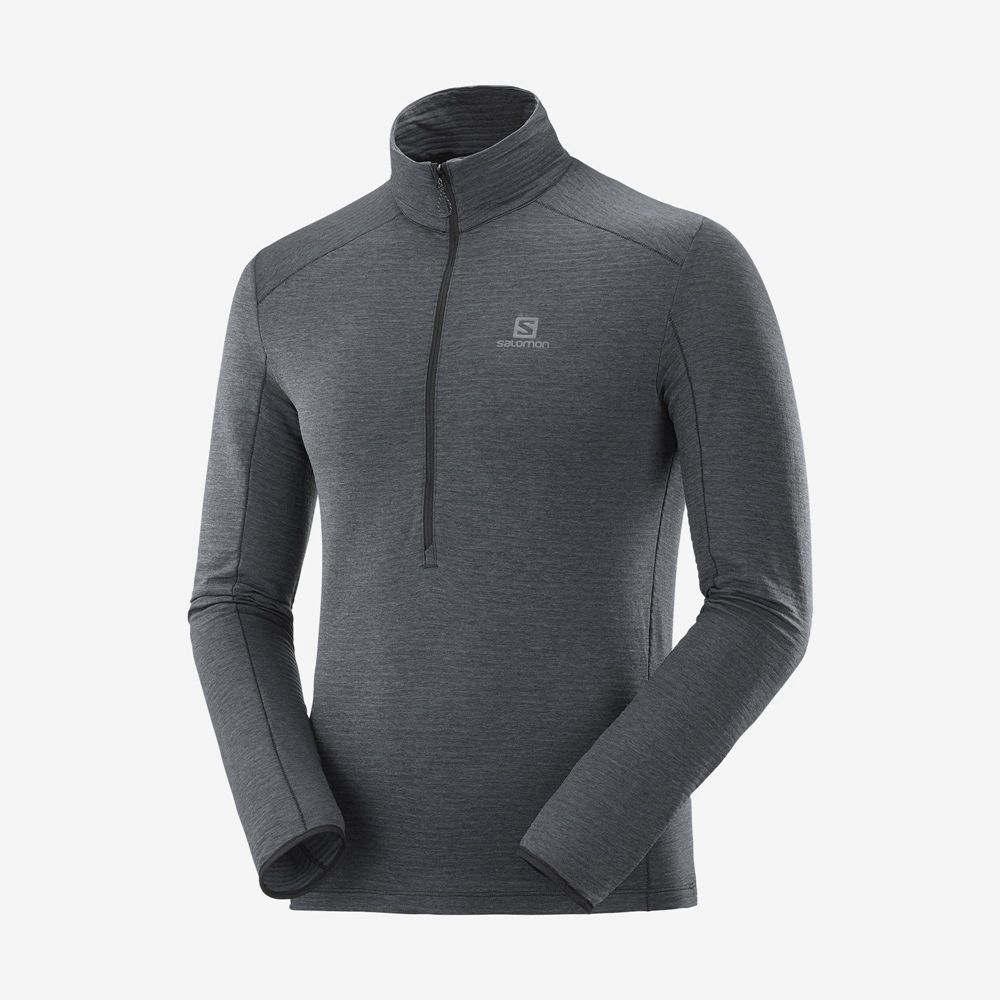 SALOMON OUTLINE Philippines - Men's Midlayers - Black | 069145-MQU